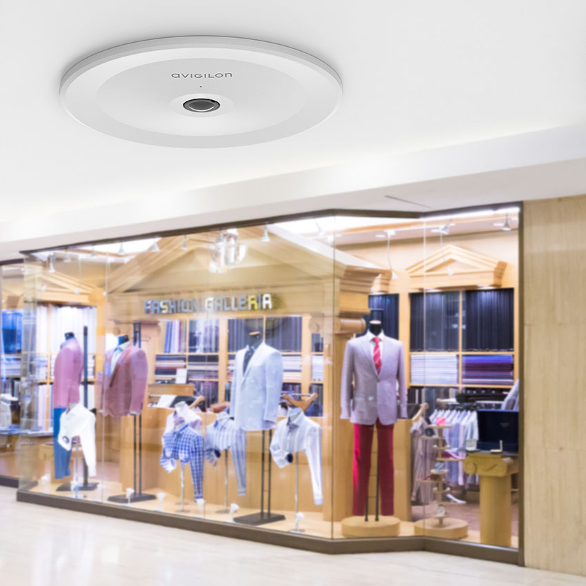 Avigilon retail surveillance solution in a storefront