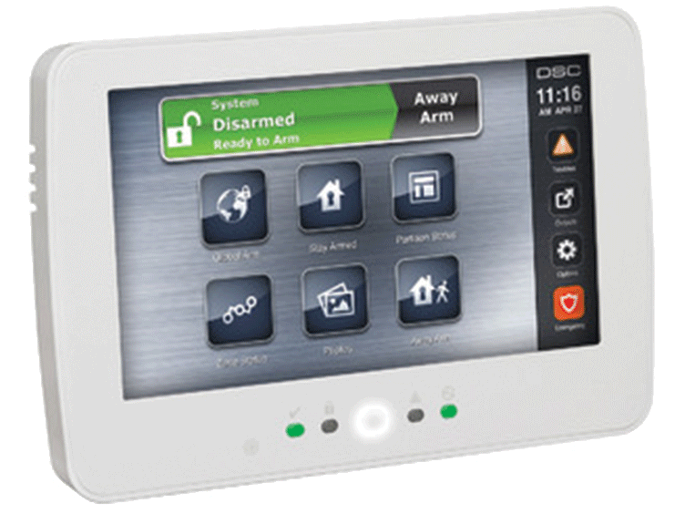 Commercial intrusion alarm system keypad