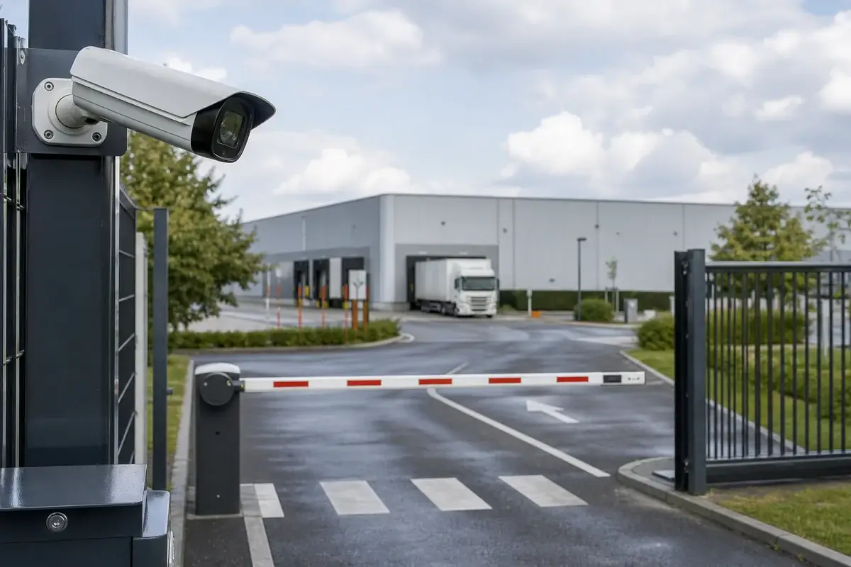 Warehouse vehicle entrance using surveillance and controlled commercial access