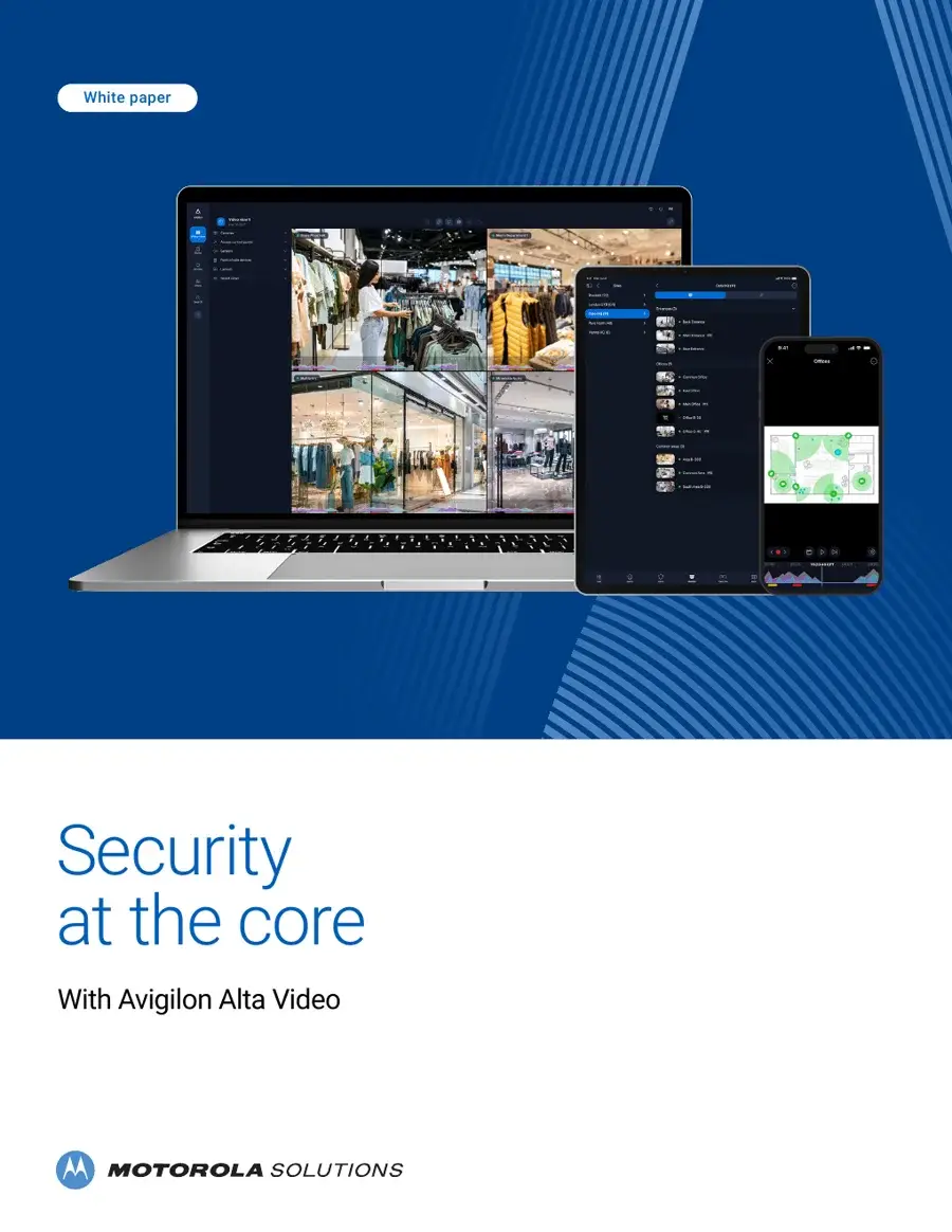 Avigilon Alta Video cybersecurity whitepaper cover