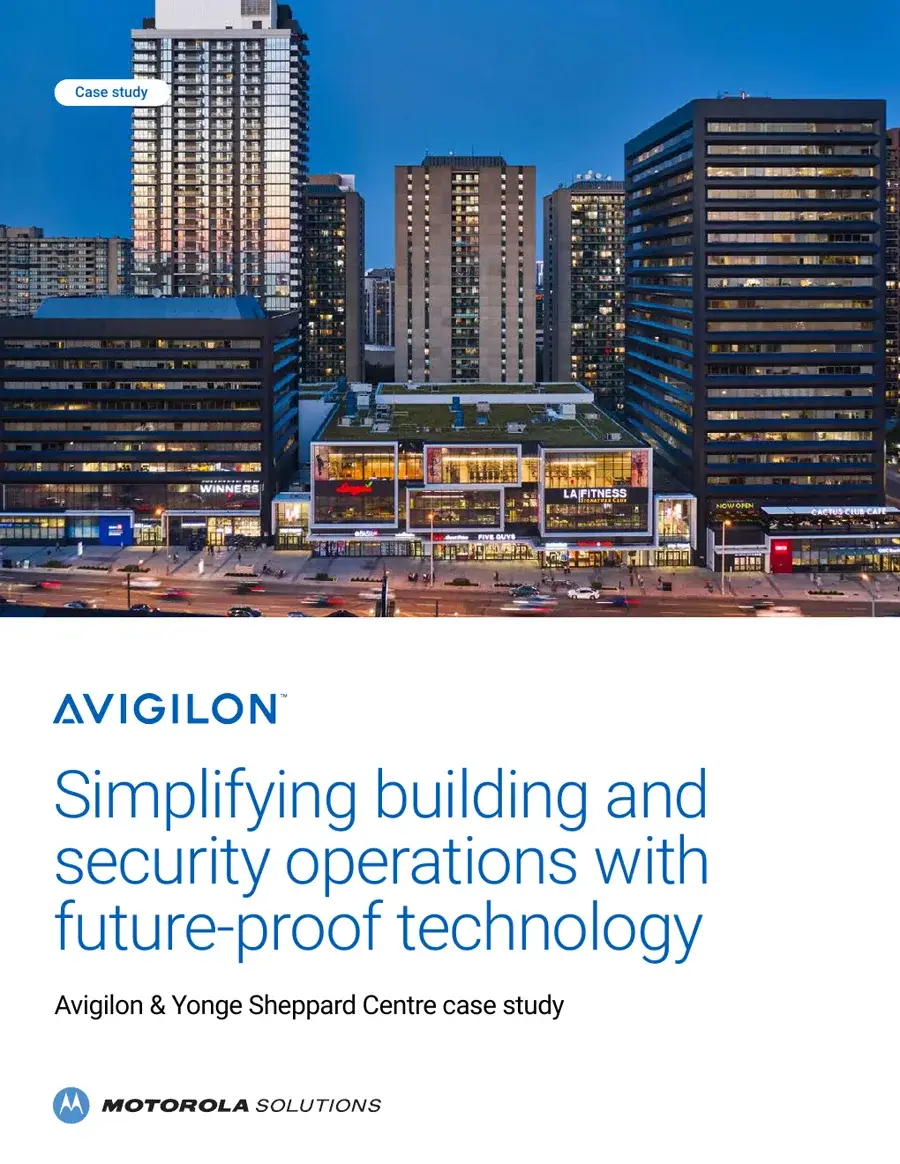 Yonge Sheppard Centre Avigilon customer story cover