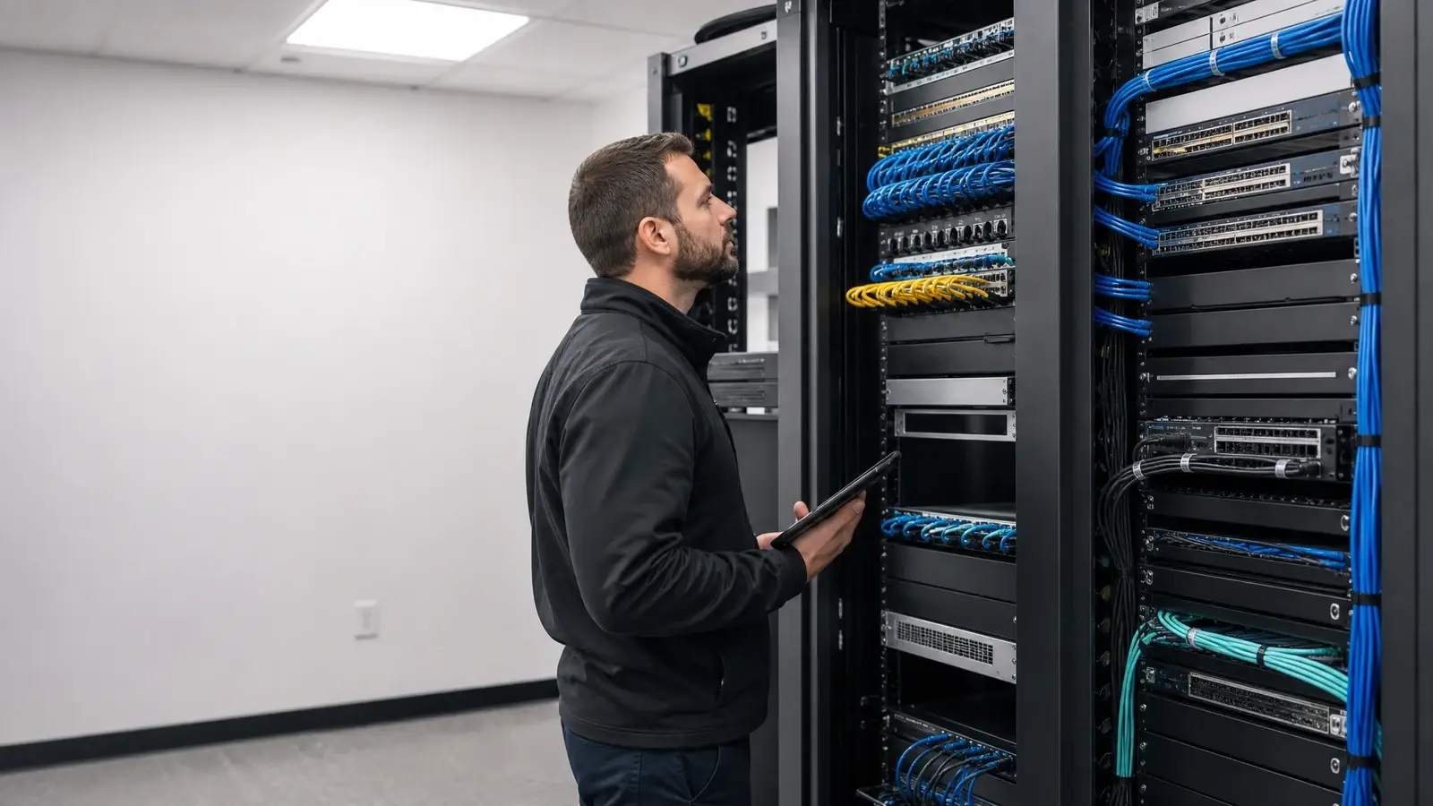 Commercial structured cabling supporting an enterprise security network