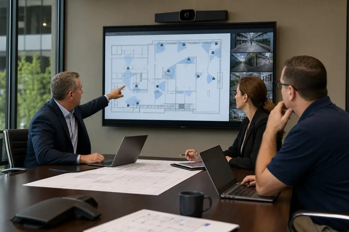 Integrated commercial security planning for video, access control and infrastructure